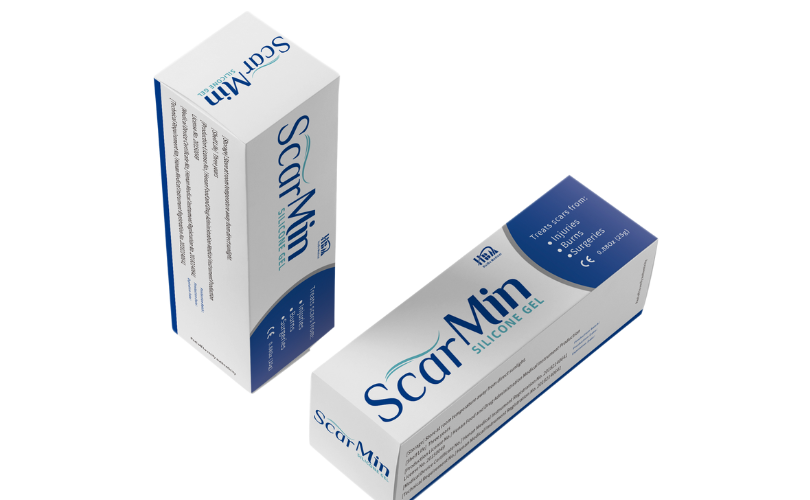 SCAR Scar min silicone gel tube in packaging